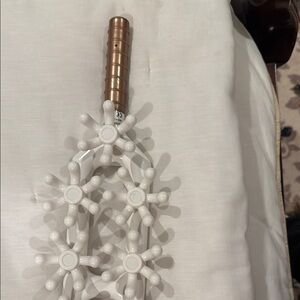 White and Gold Skincare Massager